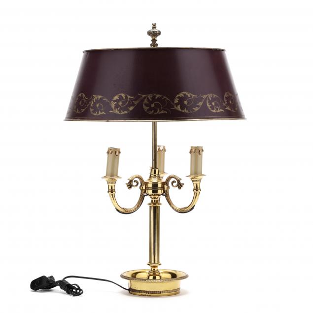 brass-bouillotte-lamp-with-red-tole-shade