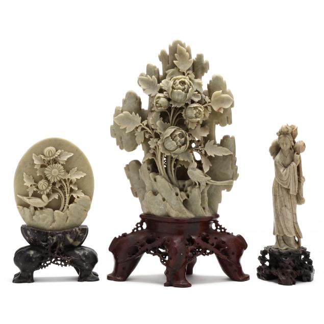 three-chinese-soapstone-carvings