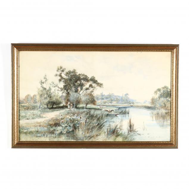 henry-j-kinnaird-english-1861-1929-pastoral-landscape-with-pond