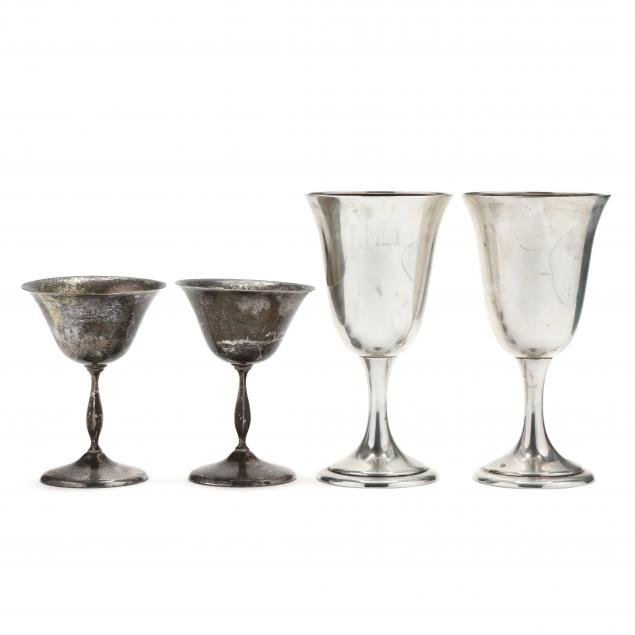 two-pair-of-sterling-silver-goblets