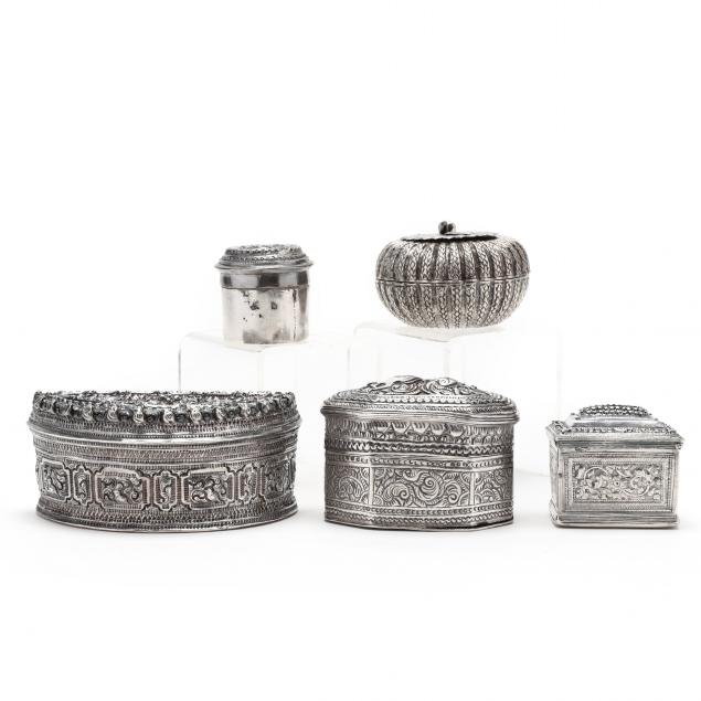 five-antique-asian-silver-boxes