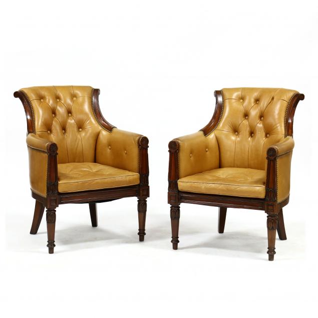 pair-of-english-style-tufted-leather-library-chairs