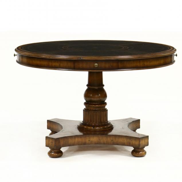 maitland-smith-regency-style-mahogany-leather-top-game-table