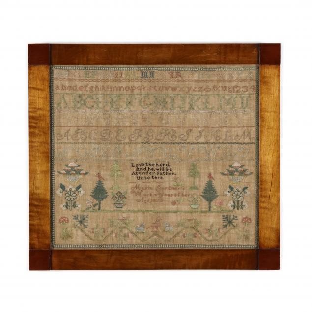 maria-gardner-s-framed-needlework-sampler-1823