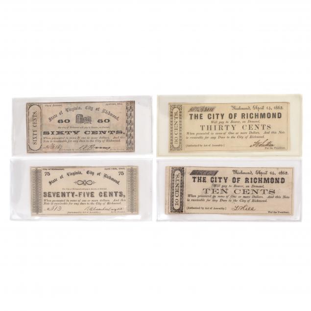 four-confederate-fractional-notes-for-the-state-of-virginia-city-of-richmond