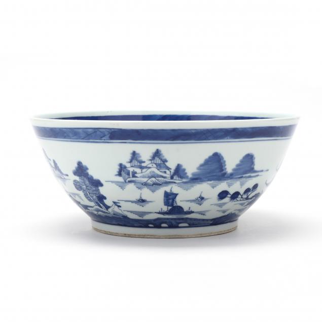 a-chinese-export-porcelain-blue-canton-punch-bowl