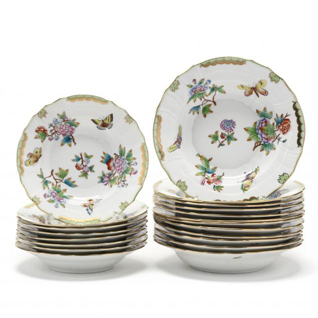 an-assembled-set-of-herend-i-queen-victoria-i-soup-bowls