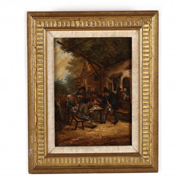 manner-of-david-teniers-ii-dutch-1610-1690-merry-company-outside-a-tavern