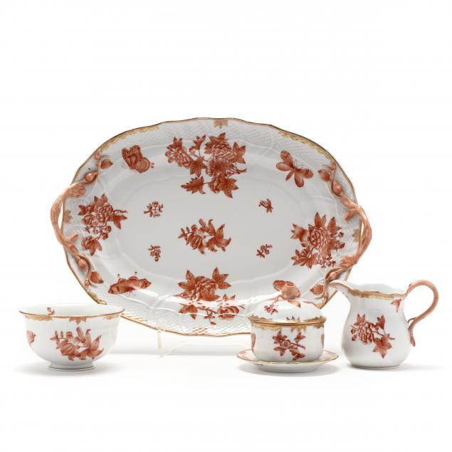herend-i-chinese-bouquet-rust-i-partial-breakfast-set