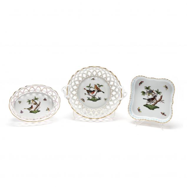 three-herend-i-rothschild-bird-i-reticulated-dishes