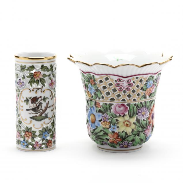 two-herend-porcelain-vases