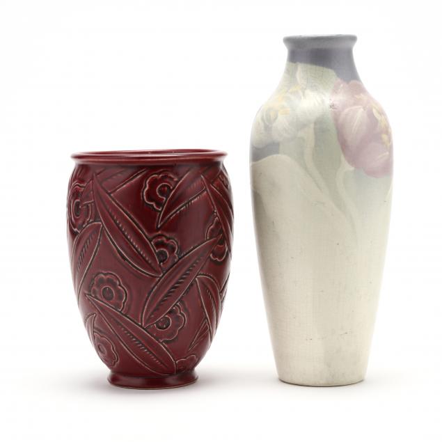 two-weller-art-pottery-vases