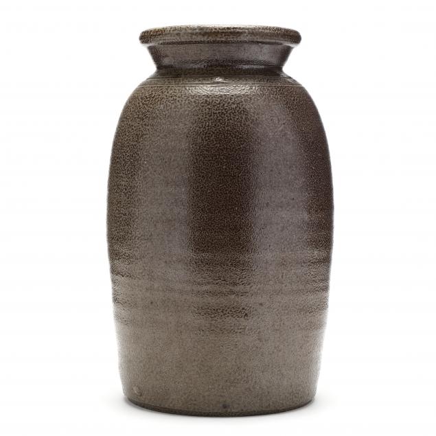 nc-pottery-one-gallon-storage-jar-william-hancock-moore-county-1845-1924