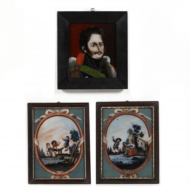three-antique-french-reverse-paintings-on-glass