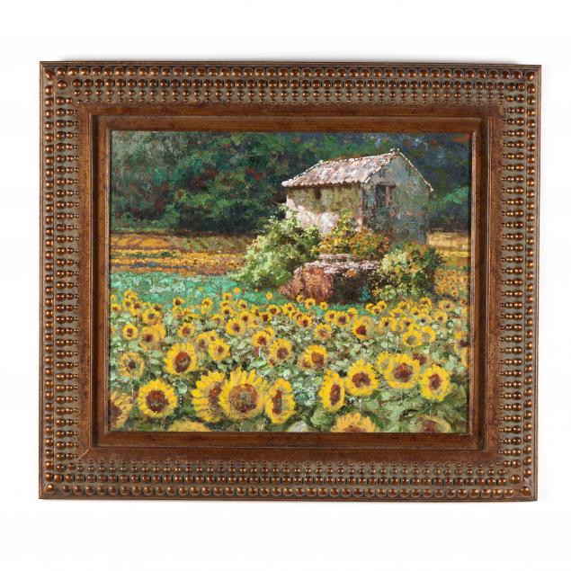 a-contemporary-decorative-italian-landscape-with-sunflowers