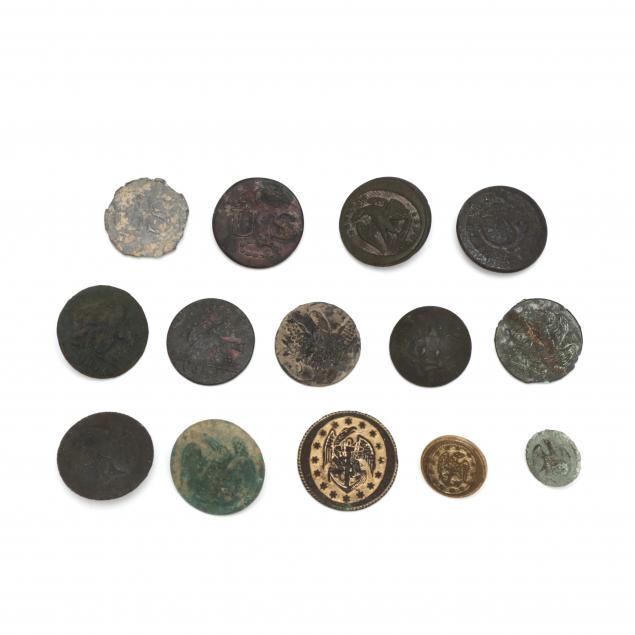fourteen-pre-civil-war-american-military-buttons