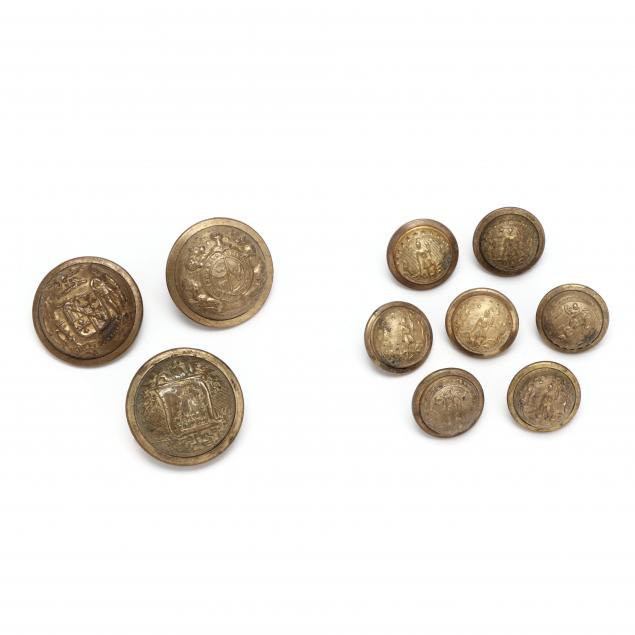 ten-post-civil-war-southern-state-seal-staff-buttons