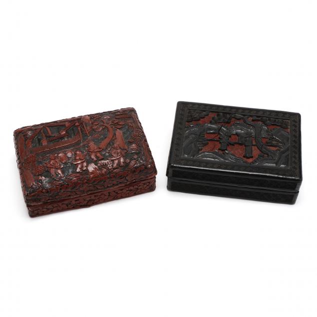 two-chinese-carved-lacquer-covered-boxes
