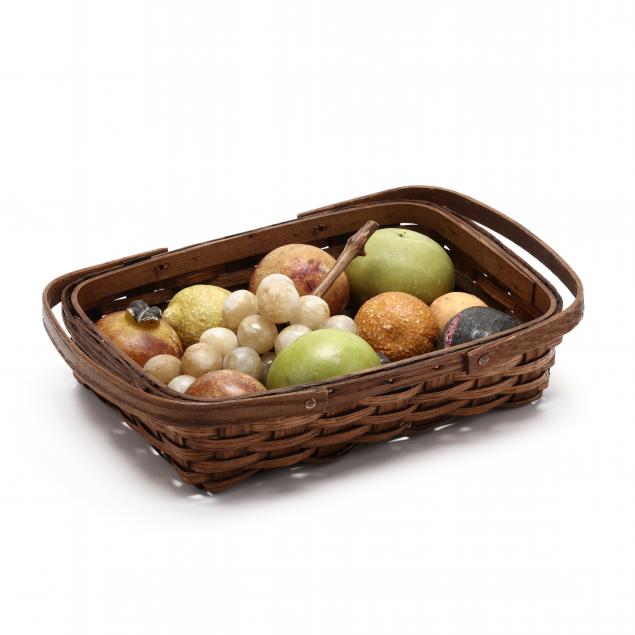 vintage-stone-fruit-in-a-basket-13-pieces