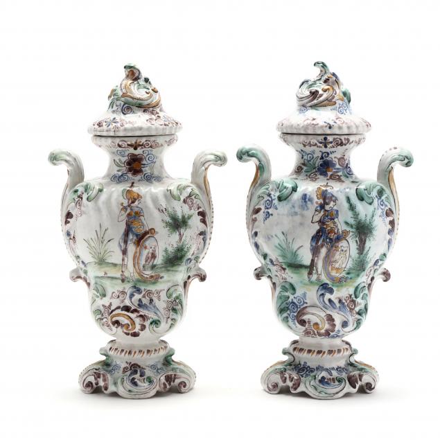 pair-of-antique-delft-faience-polychrome-vases