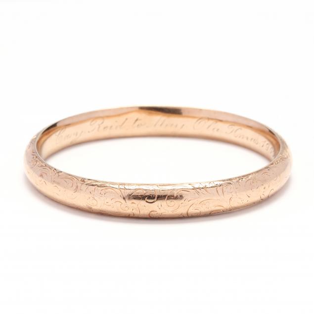 antique-14kt-gold-bangle-bracelet
