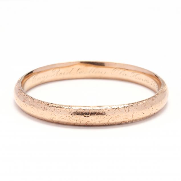 antique-14kt-gold-bangle-bracelet