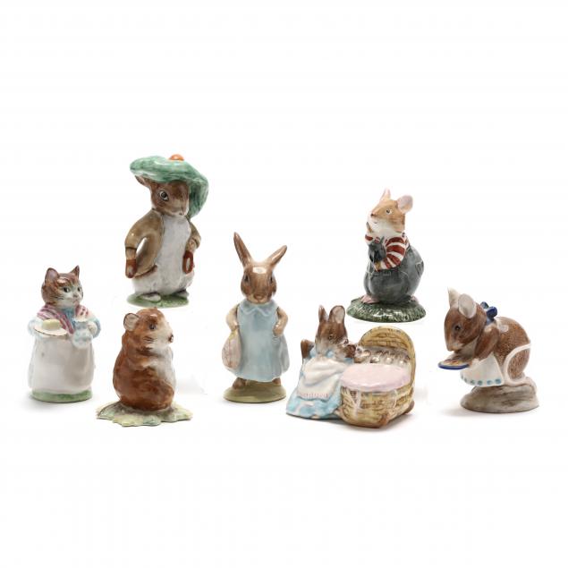 seven-vintage-beatrix-potter-beswick-animal-figures