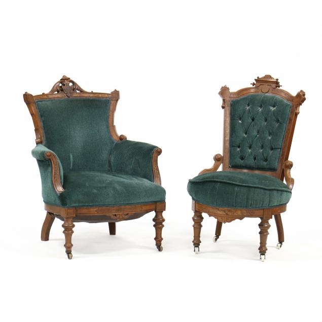 two-american-renaissance-revival-walnut-parlor-chairs