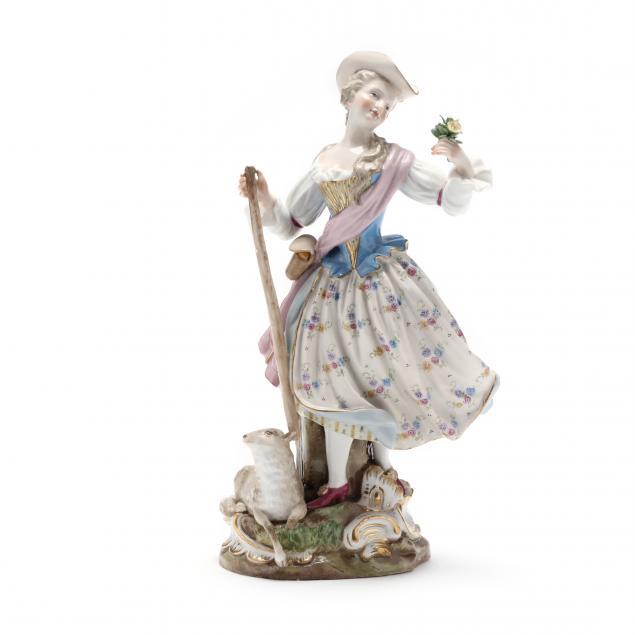 a-meissen-figurine-of-a-shepherdess-with-lamb