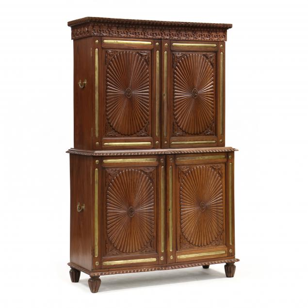anglo-indian-rosewood-and-brass-linen-press