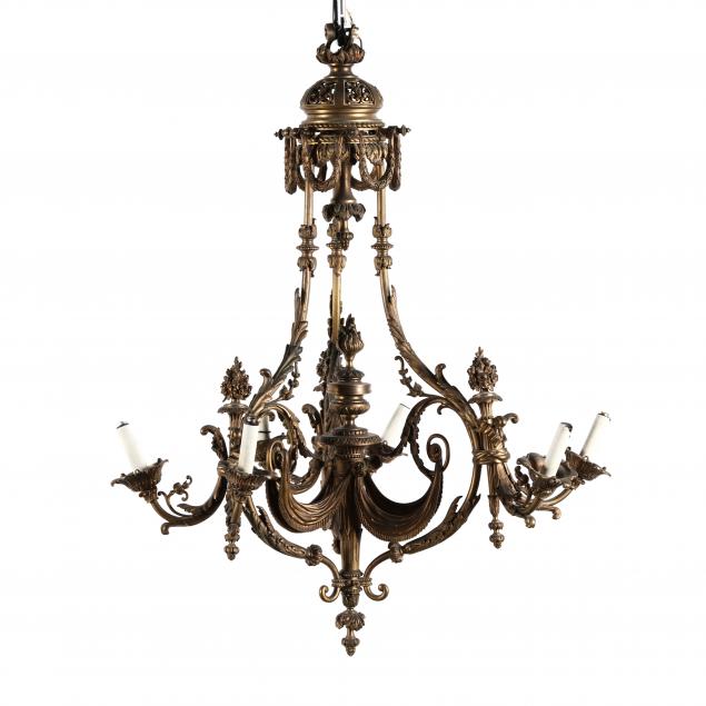 vintage-louis-xvi-style-gilt-brass-chandelier