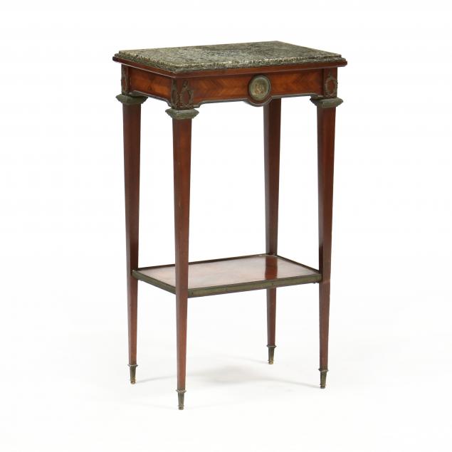 french-empire-style-marble-top-mahogany-one-drawer-stand