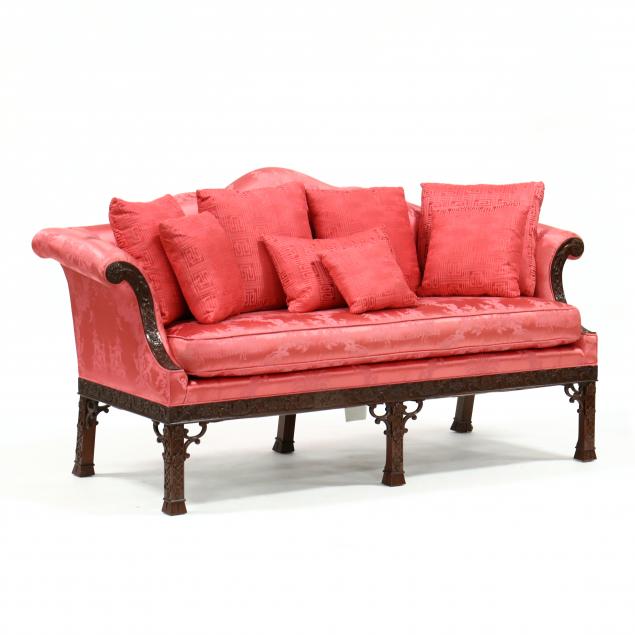 baker-chinese-chippendale-style-mahogany-sofa