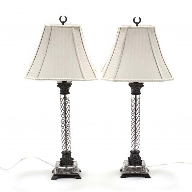 pair-of-decorative-glass-corinthian-column-table-lamps