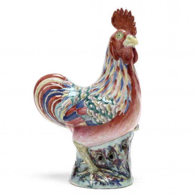 a-chinese-export-cockerel-sculpture