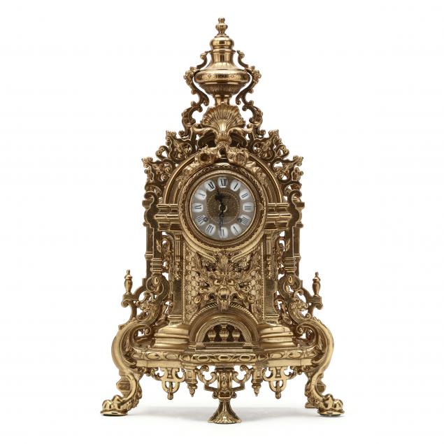 franze-hermle-imperial-gilt-brass-mantel-clock