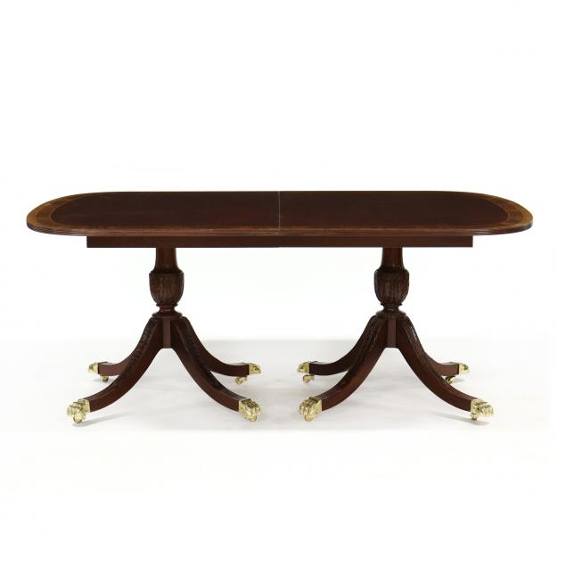 council-georgian-style-inlaid-mahogany-double-pedestal-dining-table