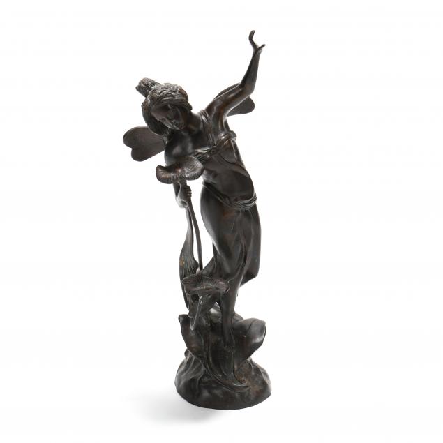 art-nouveau-style-sculpture-of-a-winged-garden-fairy