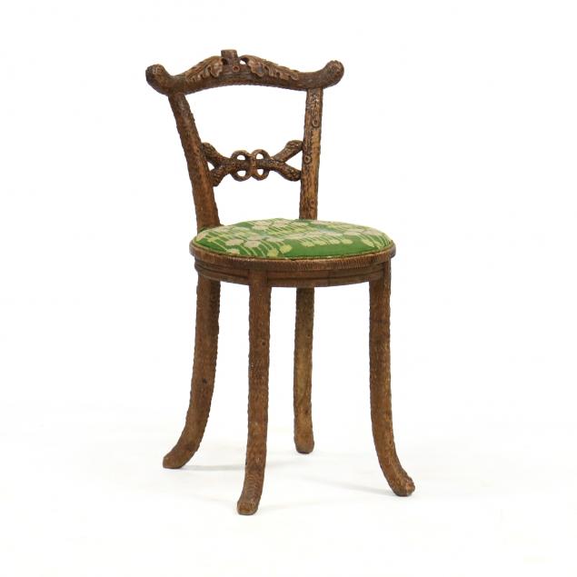 att-black-forest-carved-walnut-faux-bois-side-chair