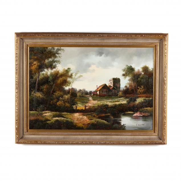 large-decorative-landscape-painting-with-cottage