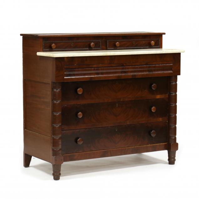 southern-classical-mahogany-marble-top-chest-of-drawers