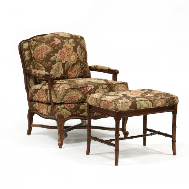 french-provincial-style-oversized-bergere-and-ottoman