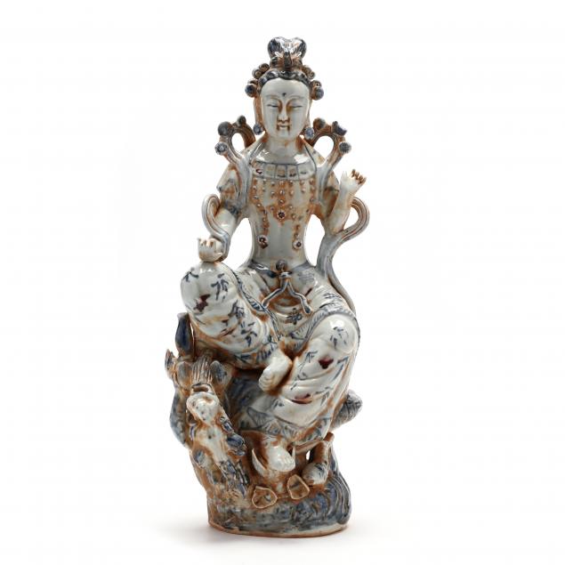 a-chinese-blue-and-white-porcelain-guanyin-sculpture