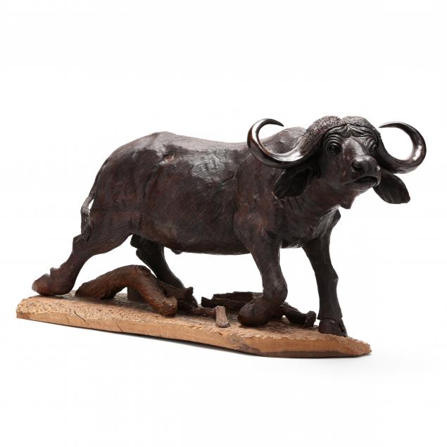 david-mudede-zimbabwean-20th-21st-century-cape-buffalo-ironwood-sculpture