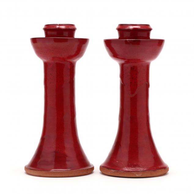 nc-pottery-ben-owen-iii-candlesticks