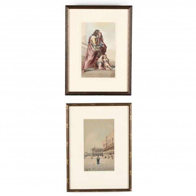 two-antique-italian-school-watercolors