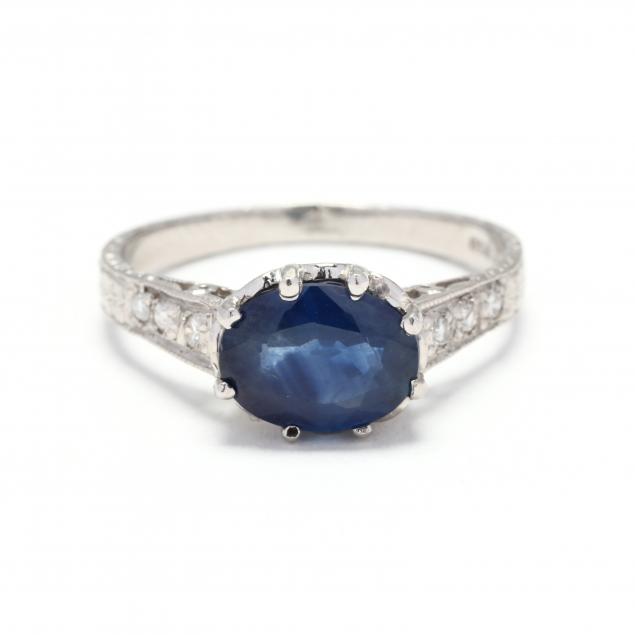 vintage-platinum-sapphire-and-diamond-ring