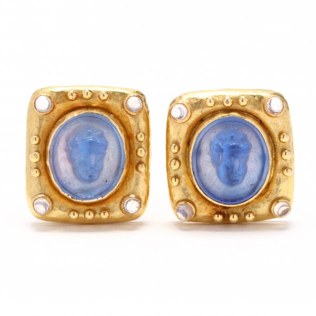 18kt-gold-venetian-glass-intaglio-and-moonstone-earrings-elizabeth-locke