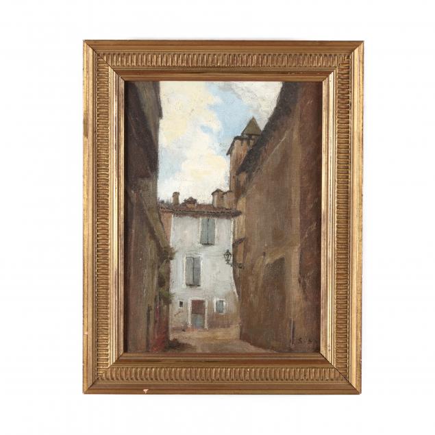 french-school-19th-century-village-street-scene