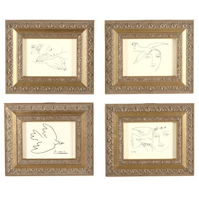 four-framed-prints-after-picasso-from-i-visage-de-la-paix-i